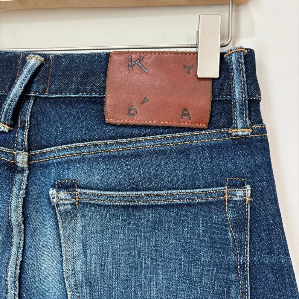 Hiroshi Kato Jeans Mens 28x32 Selvedge Denim Needle Skinny Stretch Raw Wash